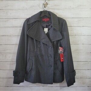 Wool Blend Double Breasted Pea Coat NWT Size Small